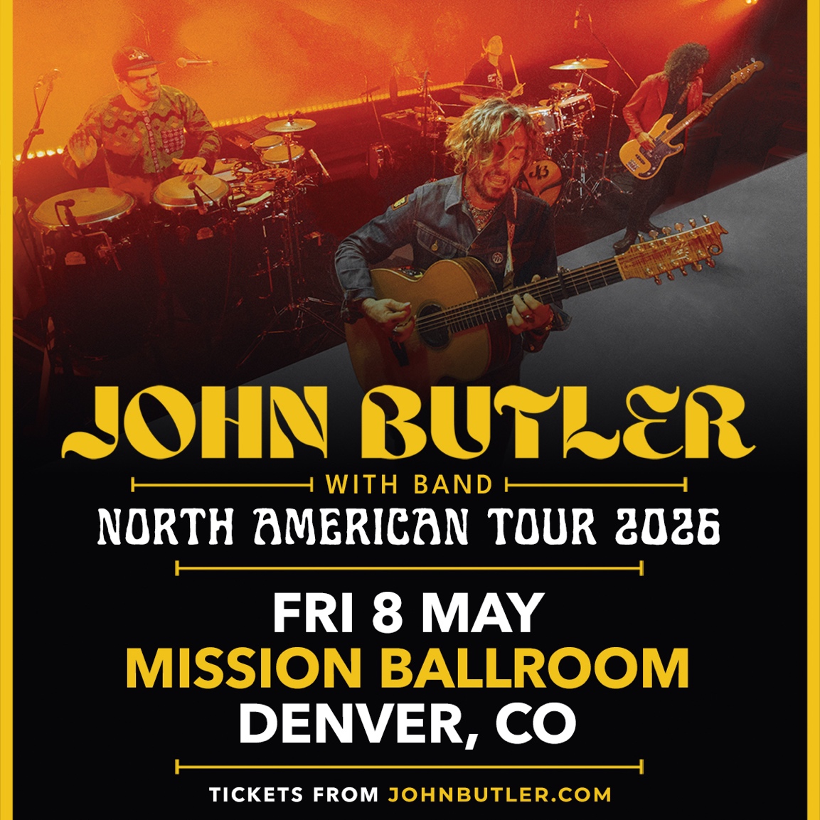 John Butler Brings His Band to Mission Ballroom May 8, 2026