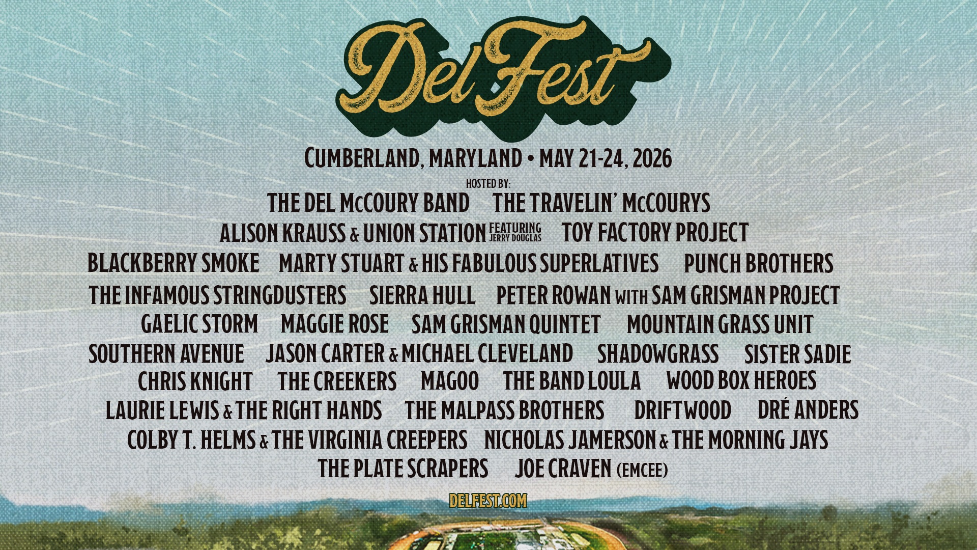 DelFest 2026 Lineup Announced: Alison Krauss & Union Station, Blackberry Smoke, Marty Stuart