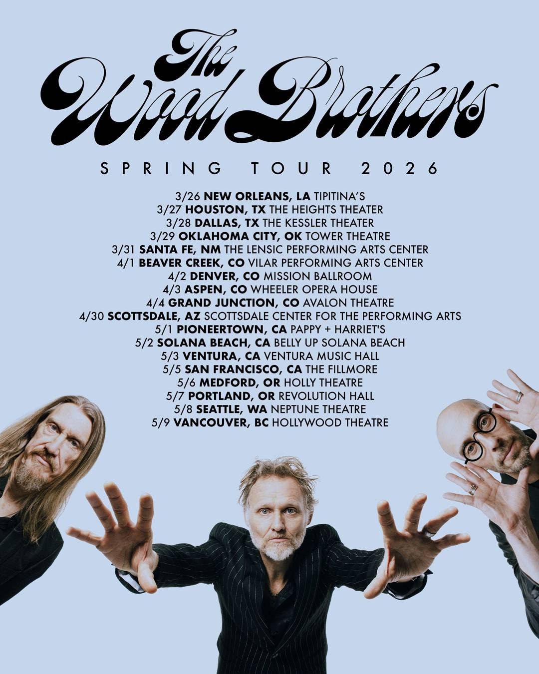 The Wood Brothers Add 18 New Shows to 2026 Tour