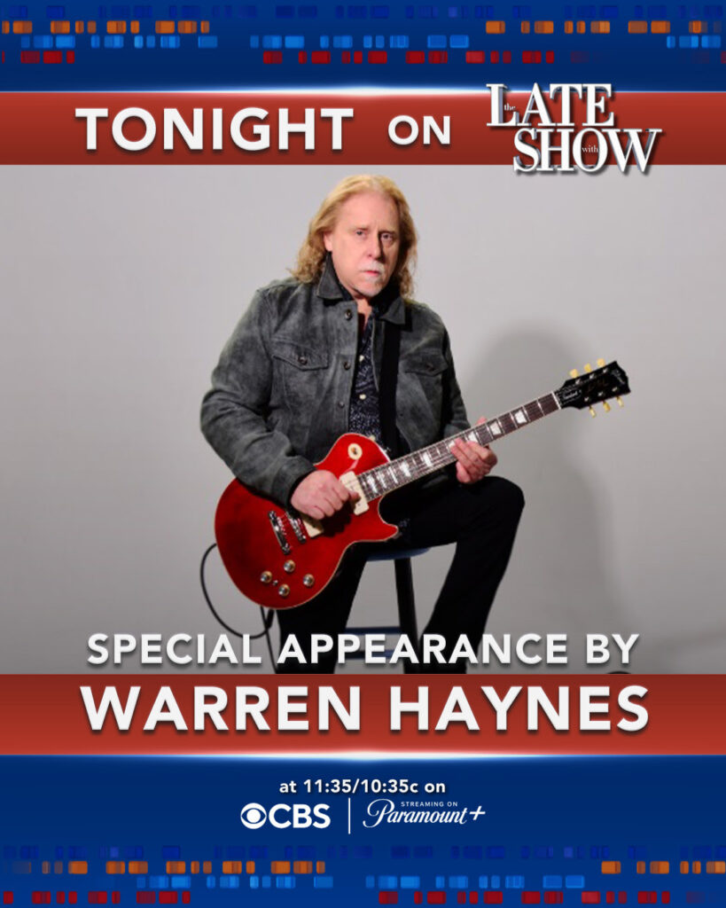TUNE IN: Warren Haynes Appearing on ‘The Late Show with Stephen Colbert’ TONIGHT