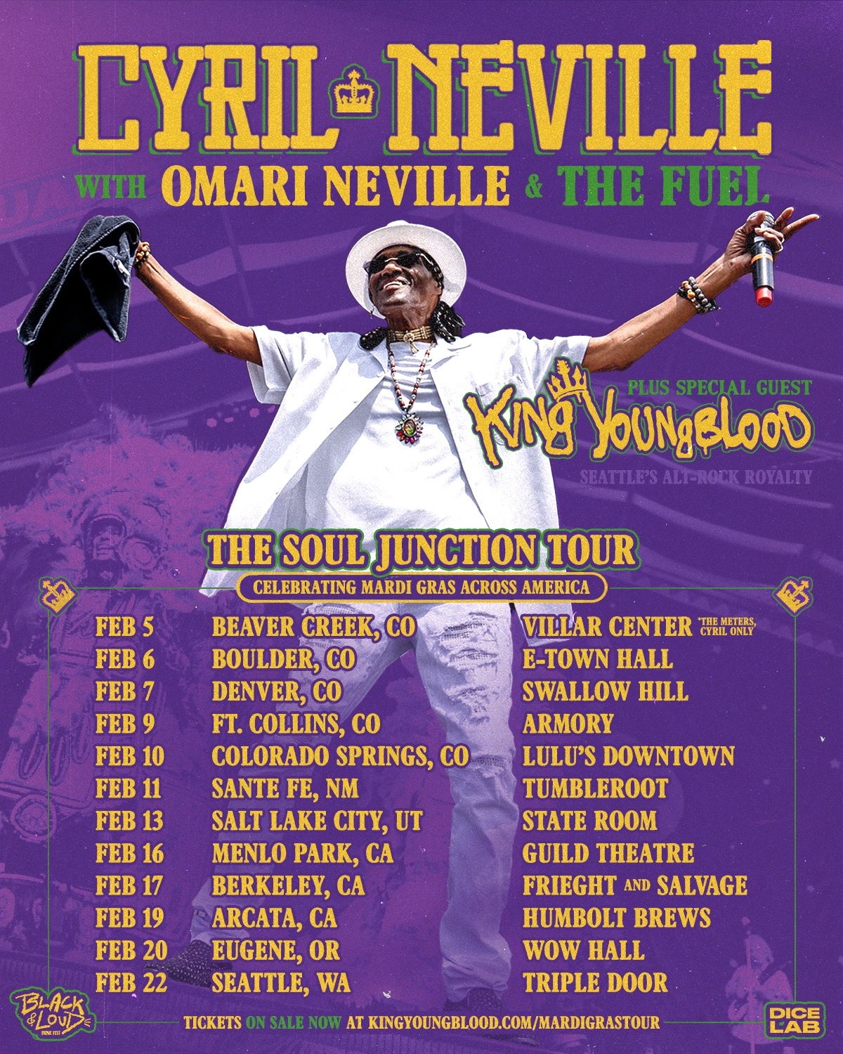 TOURING IS A FAMILY AFFAIR FOR THE ICONIC MULTI GRAMMY WINNING ARTIST CYRIL NEVILLE