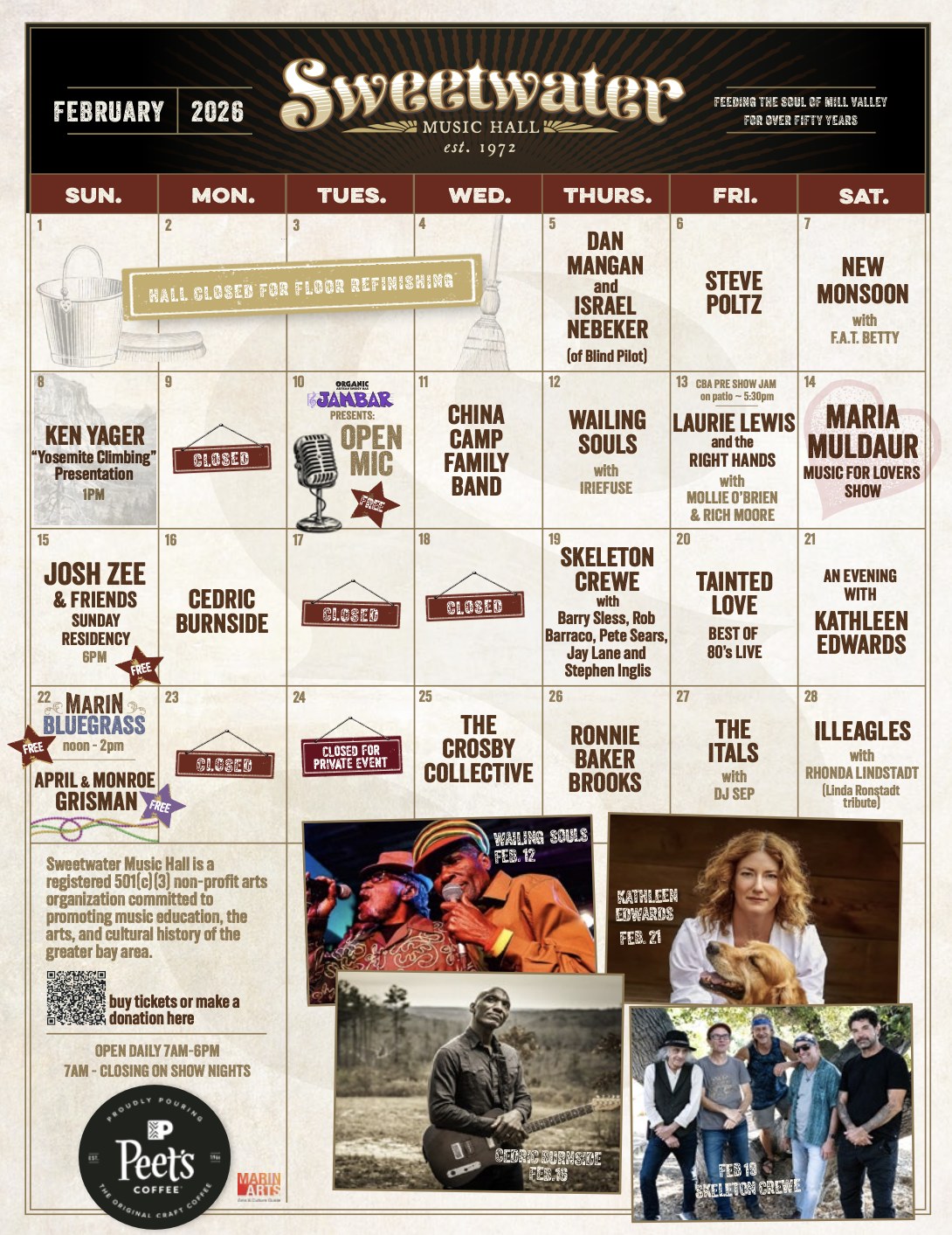 Sweetwater Music Hall Channels the Grateful Dead Spirit with Jam, Bluegrass & Roots Shows