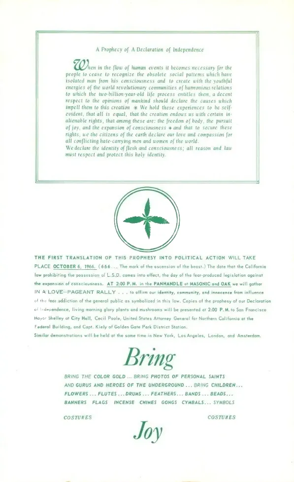 Love Pageant Rally Oct 6 1966 - Grateful Web