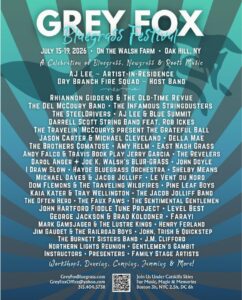 Grey Fox Bluegrass Festival Shares 2026 Lineup for July 15–19 in Oak Hill, NY