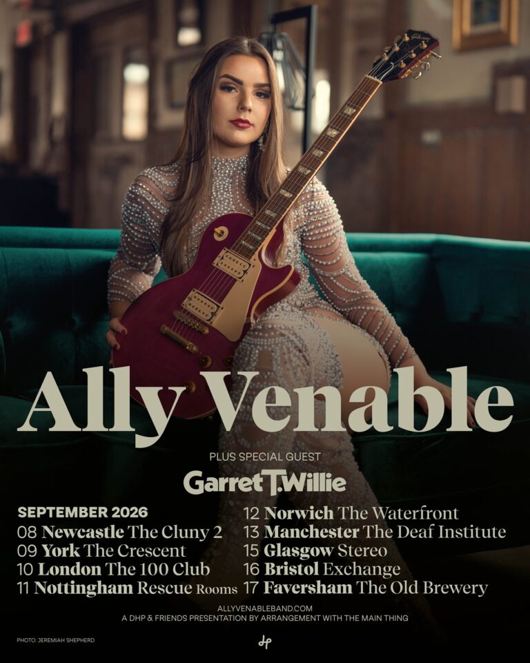 Ally Venable announces September 2026 UK Tour with special guest Garret T. Willie