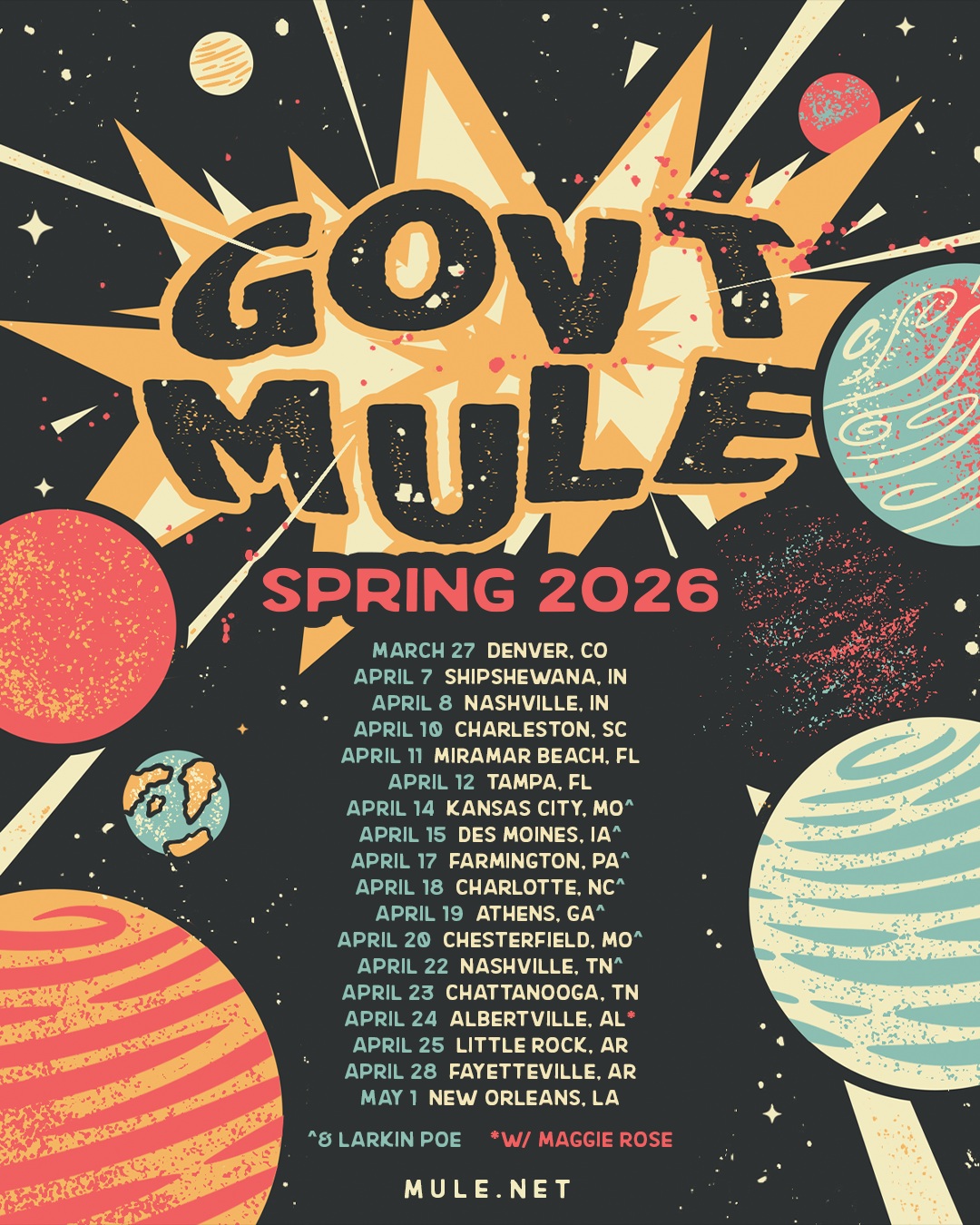 Gov’t Mule Announces Spring 2026 Headlining Tour Dates