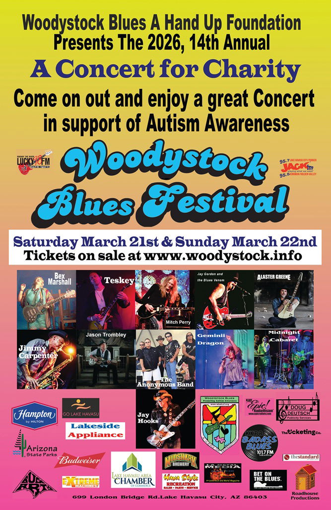 Woodystock Blues Festival 2026 Returns to Lake Havasu State Park March 21–22
