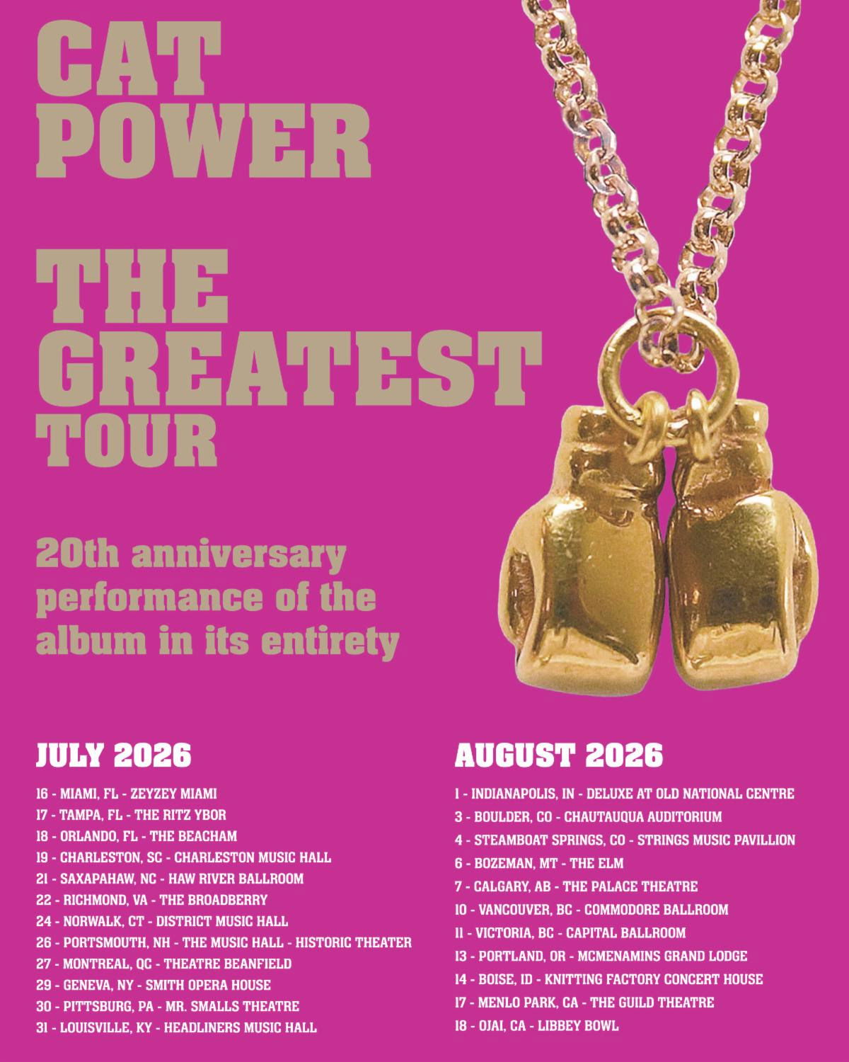 Cat Power Expands “‘The Greatest’ 20th Anniversary Tour”