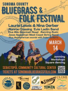 Sonoma County Bluegrass & Folk Festival Returns March 14, 2026 in Sebastopol
