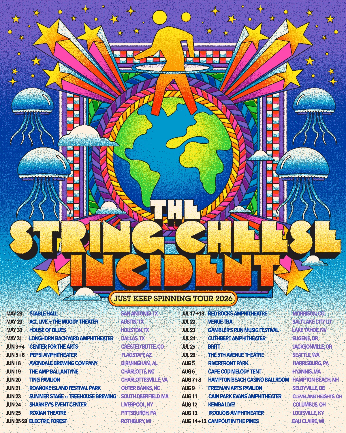 The String Cheese Incident announces 33-date Just Keep Spinning Tour