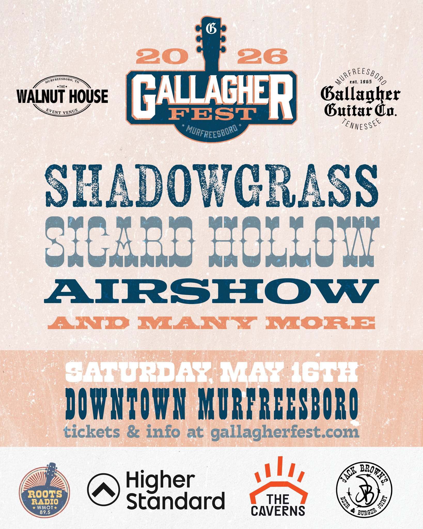 GallagherFest 2026 Announces Shadowgrass, Sicard Hollow, Airshow and More