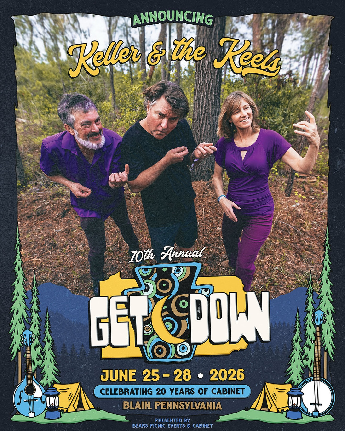 10th Annual Get Down Festival Returns to Blain, PA with Two Nights of Cabinet and Keller & the Keels