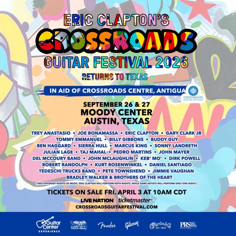 Eric Clapton’s Crossroads Guitar Festival 2026 Returns to Austin with All-Star Lineup