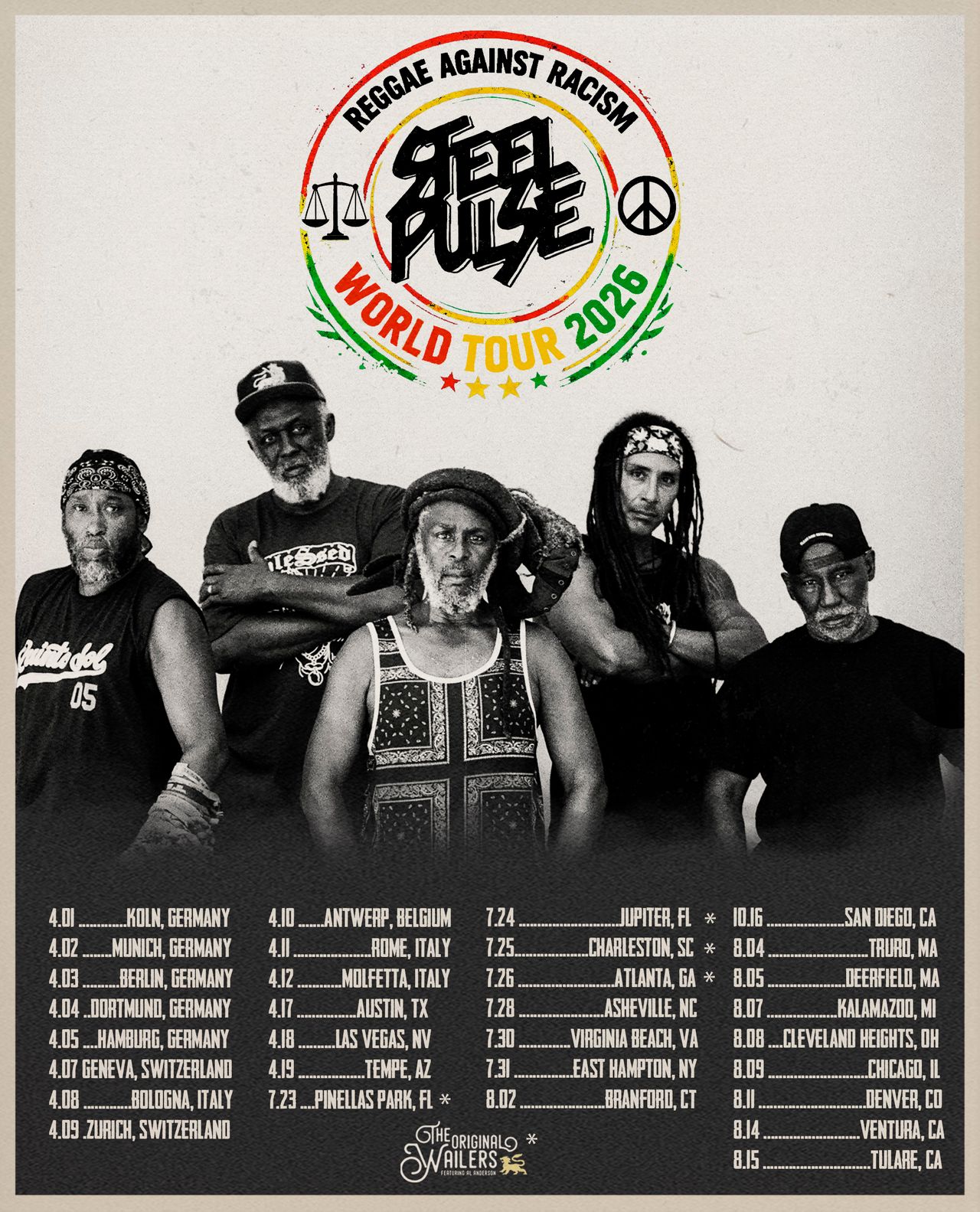 Steel Pulse Announce Reggae Against Racism World Tour 2026