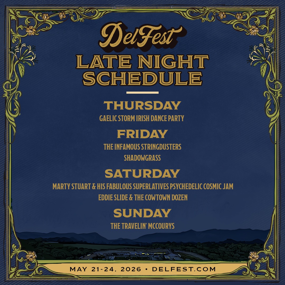 DelFest 2026 Announces After Dark Lineup Featuring Marty Stuart, Stringdusters & Travelin’ McCourys