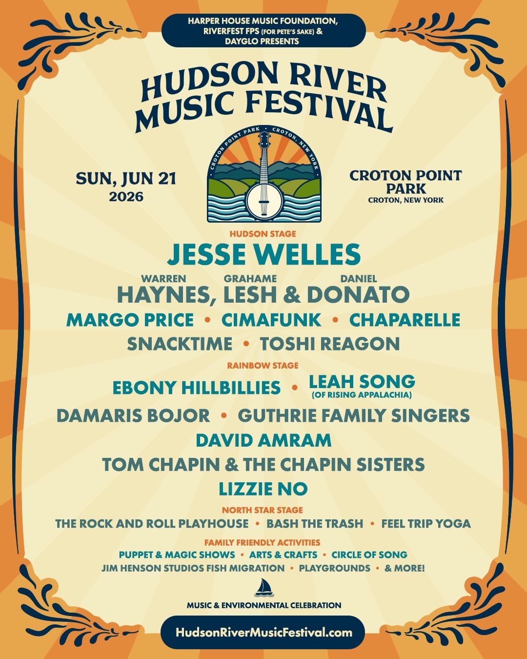 Hudson River Music Festival Announces 2026 Lineup and Return to Croton Point Park