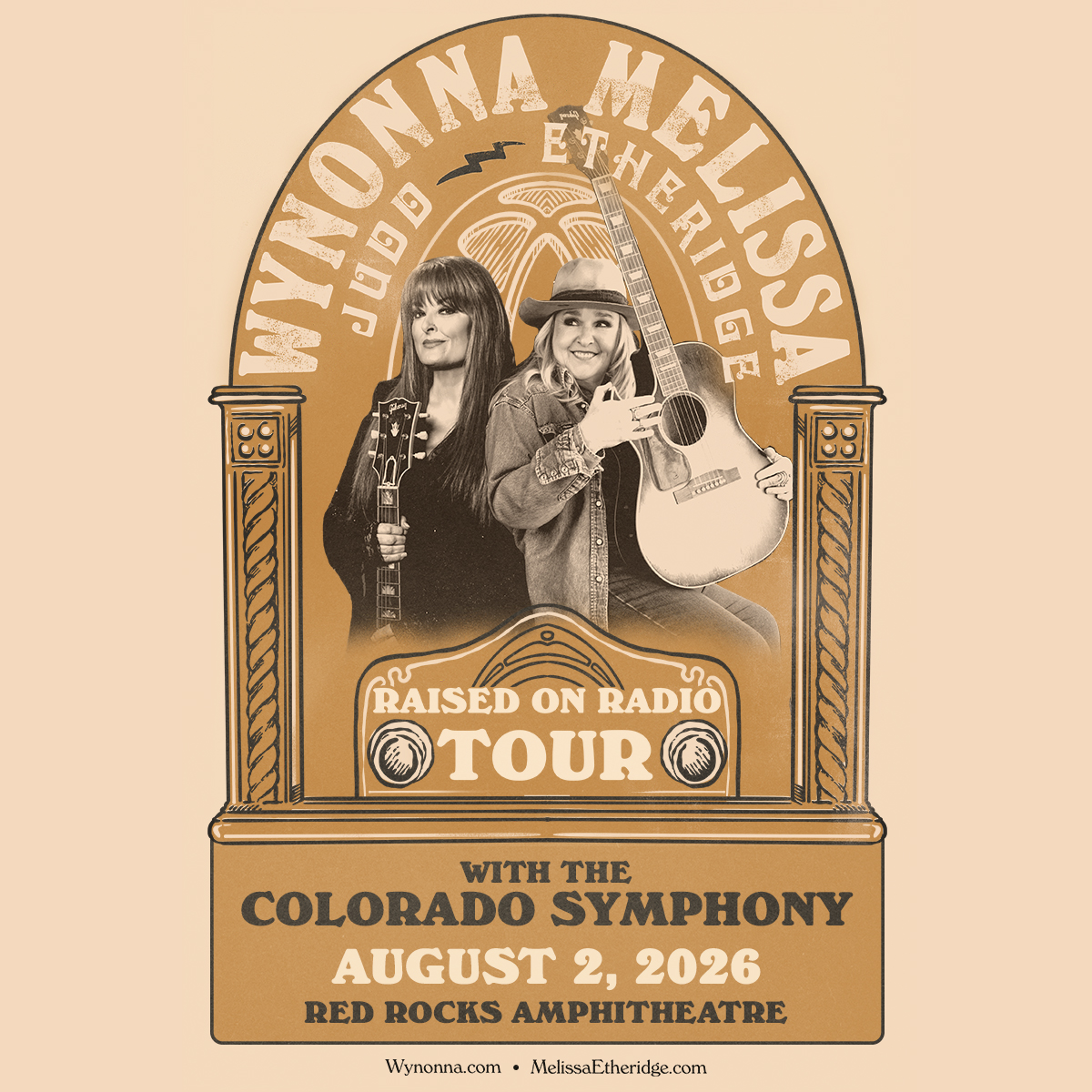 Wynonna Judd & Melissa Etheridge Announce Raised On Radio Tour With Red Rocks Symphony Show
