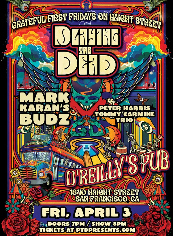 Grateful First Fridays Returns to Haight Street with Playing The Dead and Mark Karan’s Budz