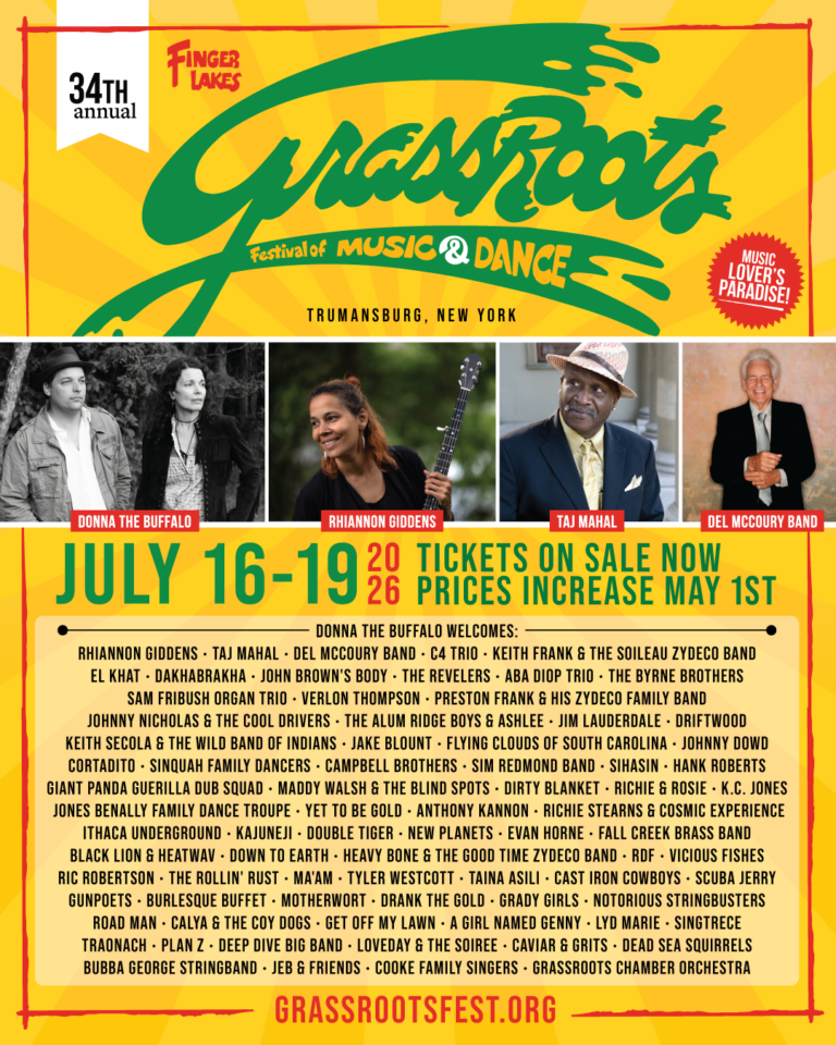 Finger Lakes GrassRoots Festival Announces 2026 Lineup
