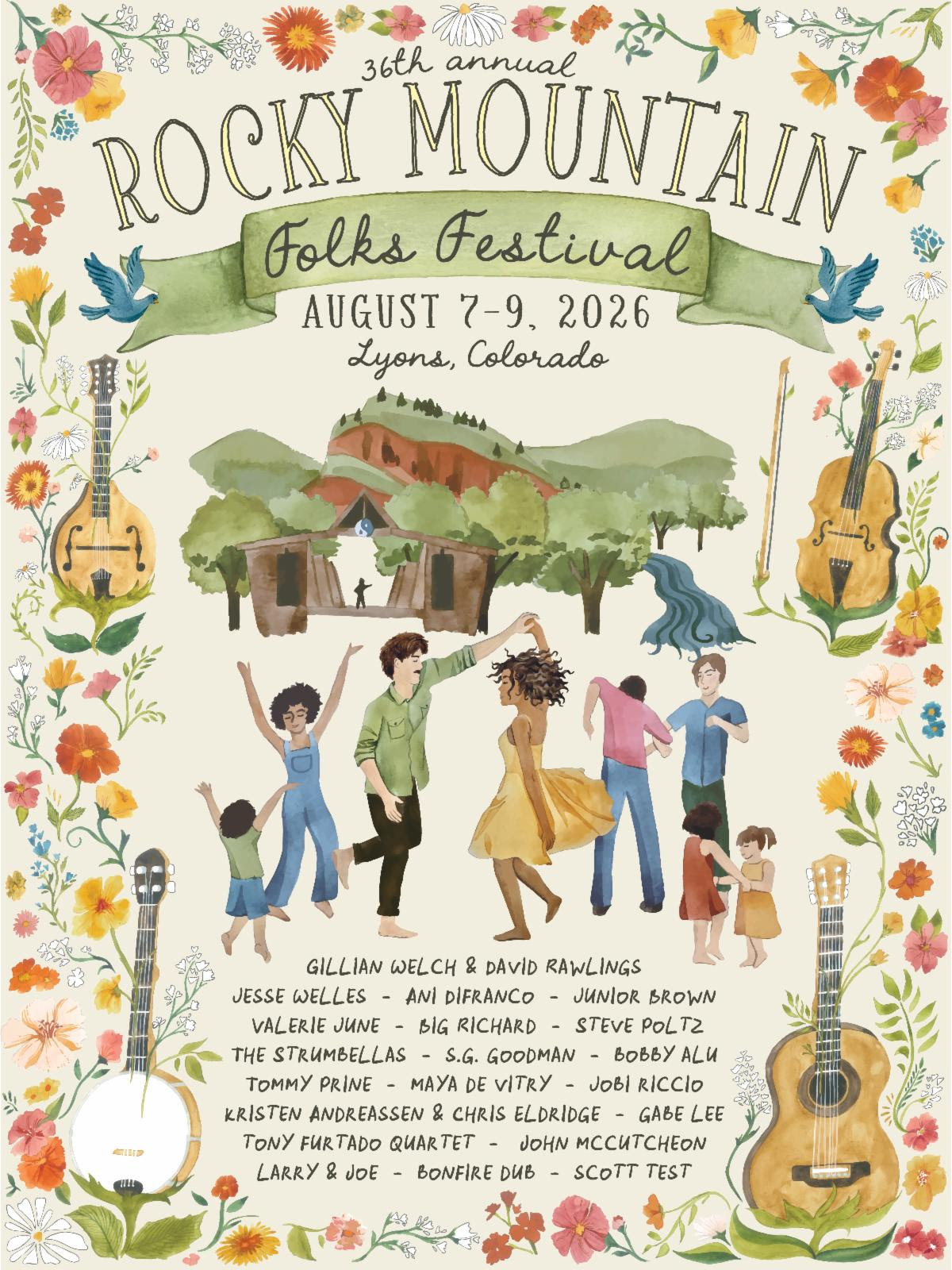 Rocky Mountain Folks Festival Adds Gillian Welch & David Rawlings, Maya de Vitry, Gabe Lee and More to 2026 Lineup