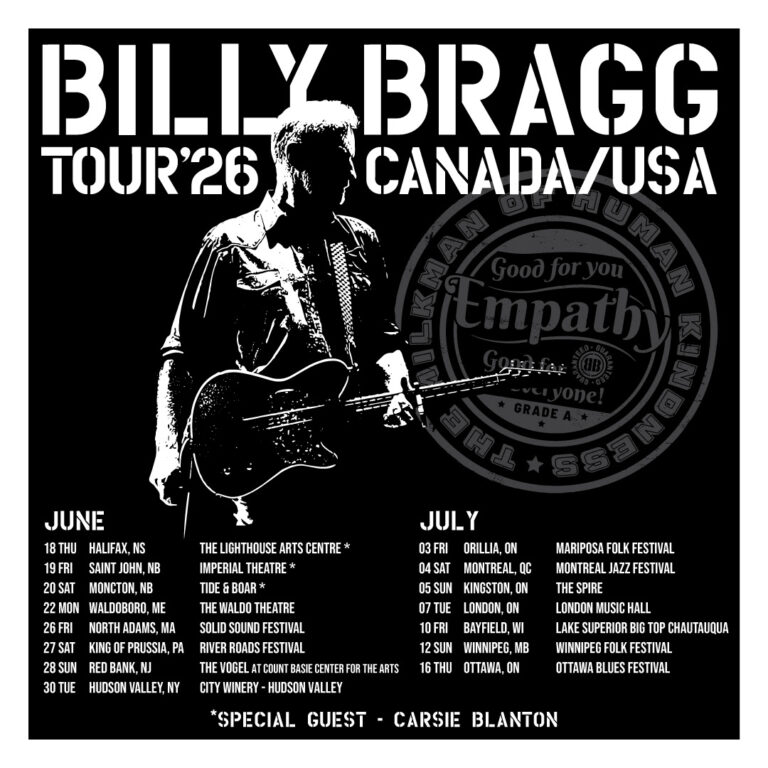 Billy Bragg announces 2026 North American Tour