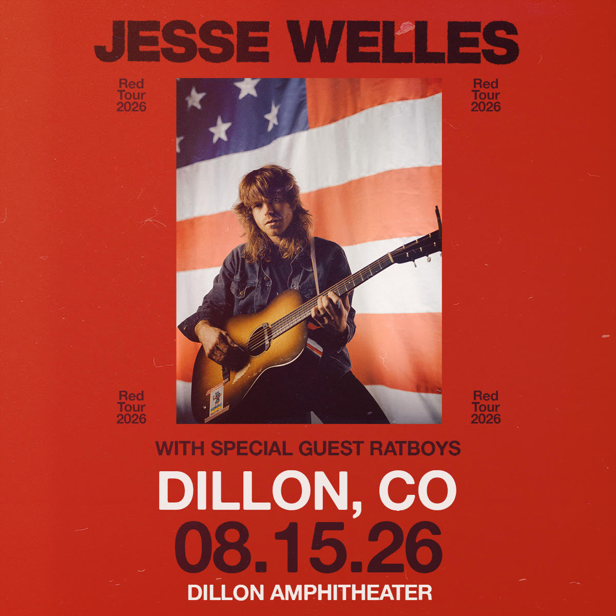 Jesse Welles Announces Red Tour 2026 Stop at Dillon Amphitheater