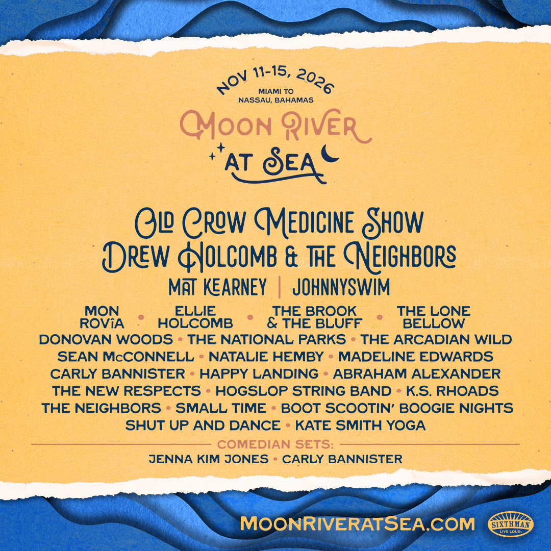 Drew Holcomb and Sixthman Announce Full Lineup & Activities for “Moon River at Sea” Cruise this Fall