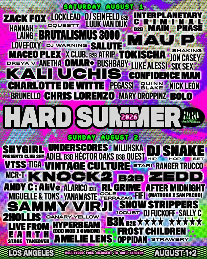 HARD Summer Music Festival Announces Lineup for 2026 Edition