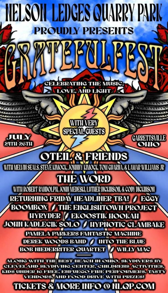 Grateful Fest 2026 Returns to Nelson Ledges Quarry Park July 24-26