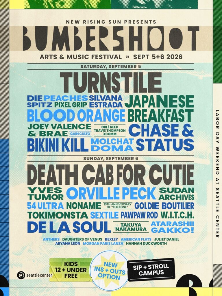 Bumbershoot 2026 Unveils Lineup with Death Cab for Cutie, Turnstile, Japanese Breakfast
