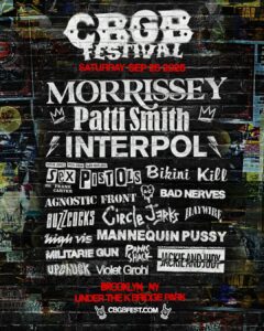 CBGB Festival Returns to Brooklyn on September 26 with Morrissey, Patti Smith, Interpol and More