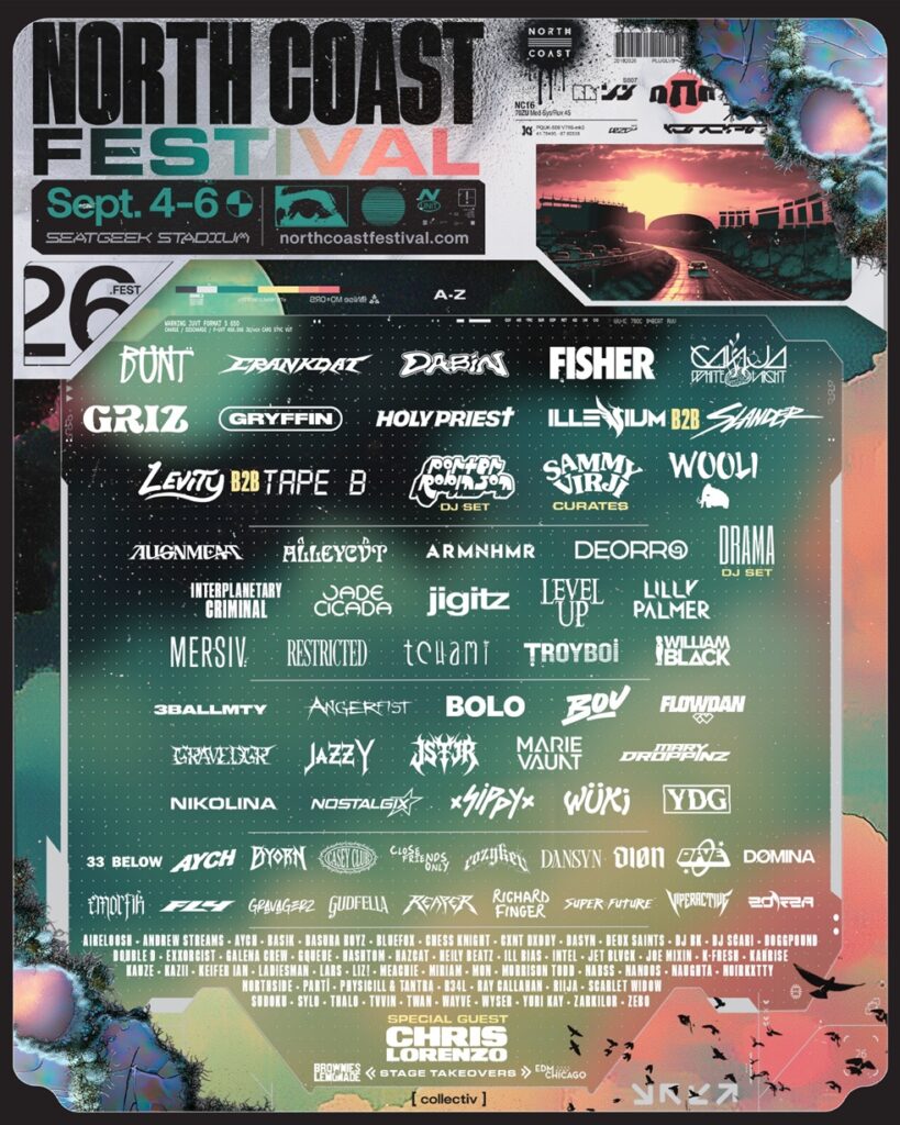 NORTH COAST MUSIC FESTIVAL UNVEILS PHASE TWO LINEUP FOR ITS 16TH YEAR