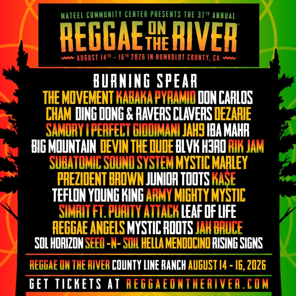 Reggae on the River 2026 Final Lineup Announced for Humboldt County Return
