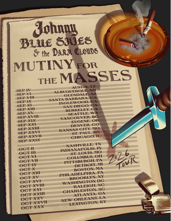 Johnny Blue Skies & the Dark Clouds Announce Mutiny For The Masses 2026 Tour