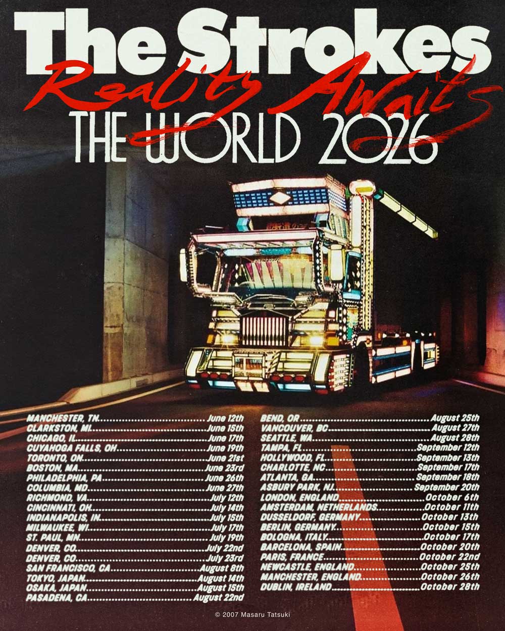 The Strokes Announce 2026 Global Tour and New Album Reality Awaits