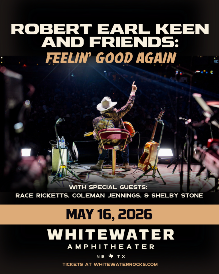 Robert Earl Keen Announces Feelin’ Good Again Show at Whitewater Amphitheater