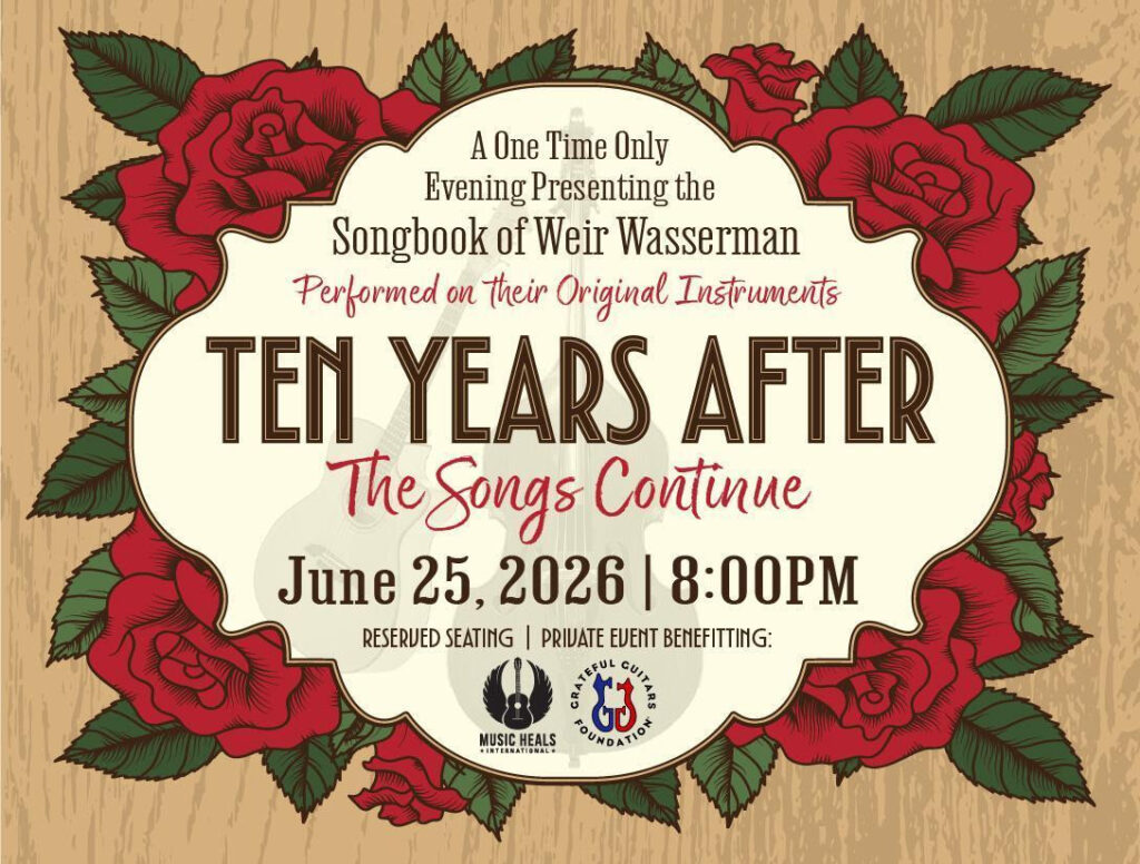 Grateful Guitars Foundation and Music Heals International Launch Benefit Auction & Sweetwater Concert