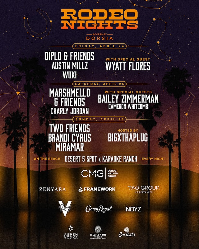Rodeo Nights 2026 Reveals Lineup at ZENYARA Estate | Diplo, Marshmello & More