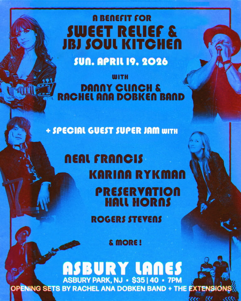 Rachel Ana Dobken Leads All-Star Super Jam 4/19 in Asbury Park for Sweet Relief
