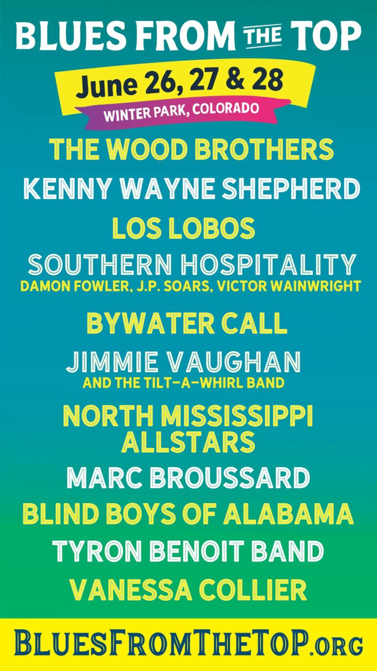 Blues From The Top 2026 Returns to Winter Park With Kenny Wayne Shepherd, Los Lobos and The Wood Brothers