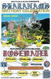 Rosewater Plays Sharanam’s Birthday Celebration in Ashland