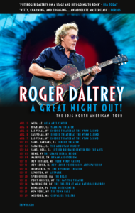 Roger Daltrey Announces 2026 U.S. Solo Tour A Great Night Out