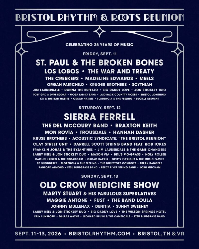 Bristol Rhythm & Roots Reunion Adds More 2026 Artists