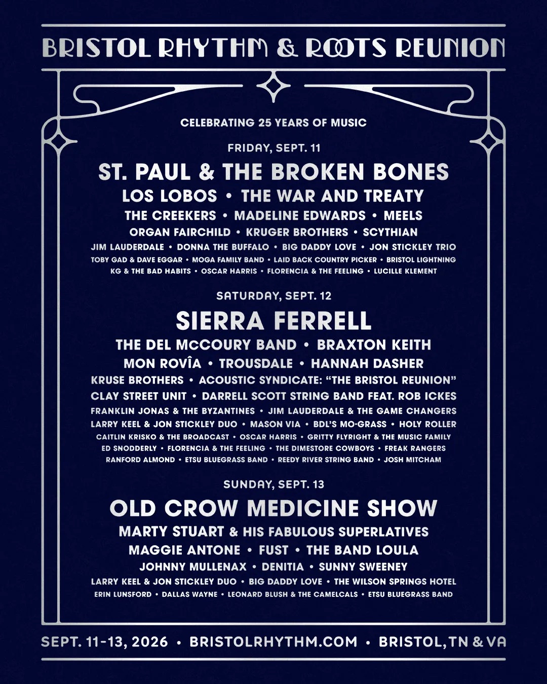 Bristol Rhythm & Roots Reunion Adds More 2026 Artists