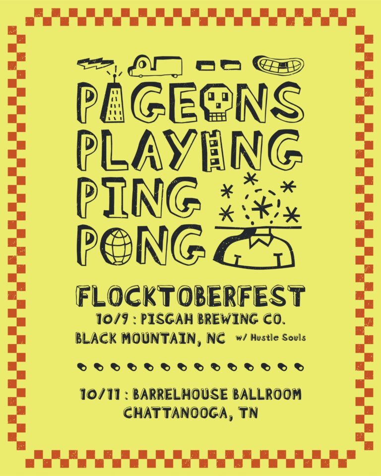 PIGEONS PLAYING PING PONG ANNOUNCE FLOCKTOBERFEST 2026