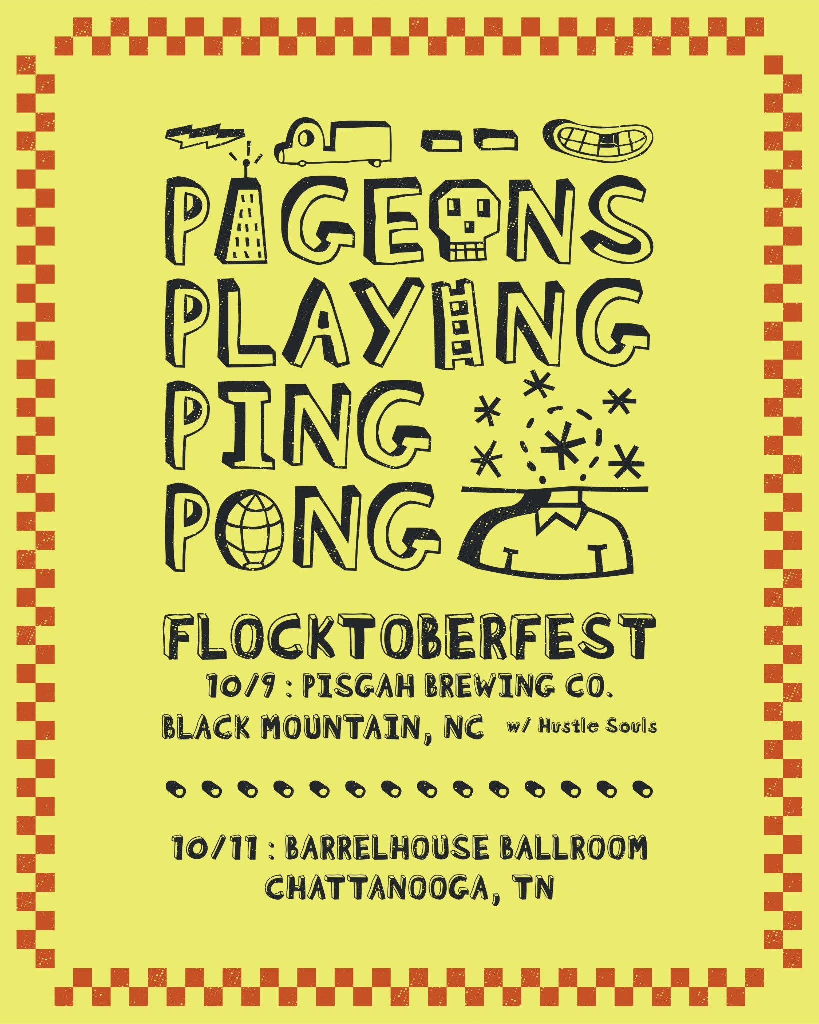 PIGEONS PLAYING PING PONG ANNOUNCE FLOCKTOBERFEST 2026
