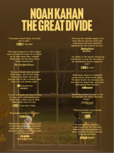Noah Kahan Debuts at #1 on Billboard 200 with The Great Divide