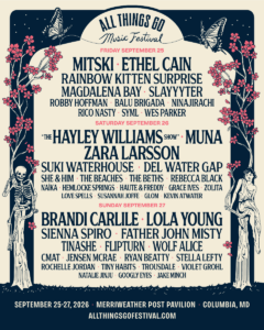 All Things Go Festival 2026 Lineup Announced: Hayley Williams, Brandi Carlile, Mitski & More