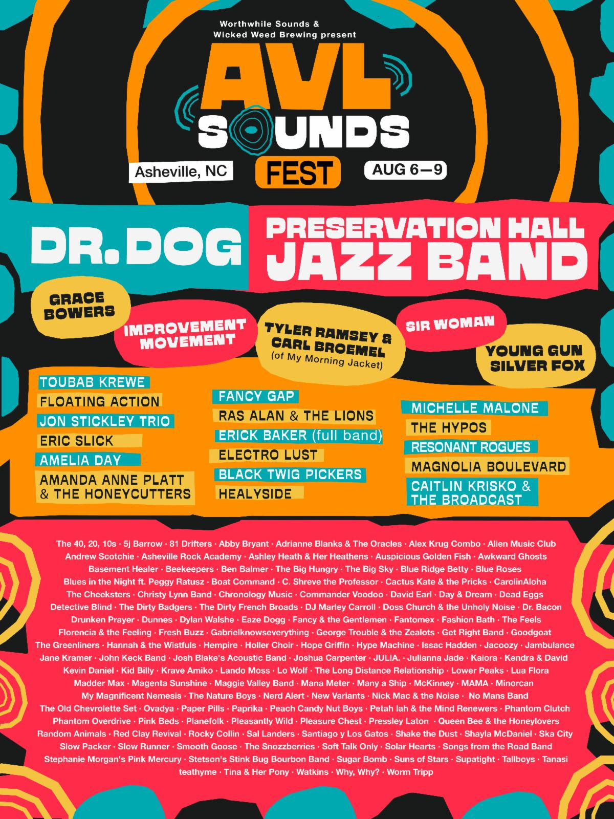 AVL Sounds Fest 2026 Lineup Announced: Dr. Dog, Preservation Hall Jazz Band & 150+ Acts