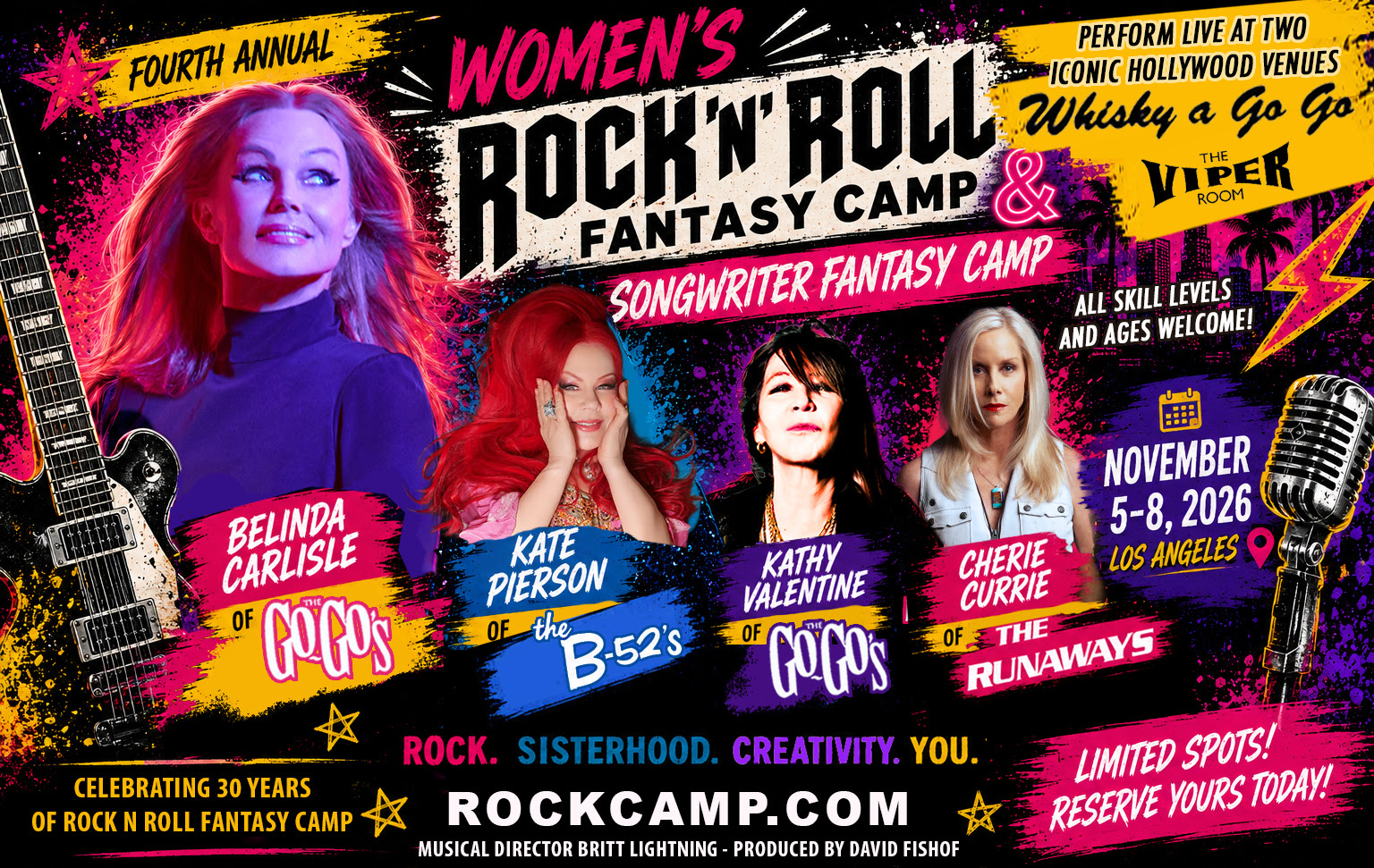 Women’s Rock ‘N’ Roll Fantasy Camp Returns to Los Angeles in 2026